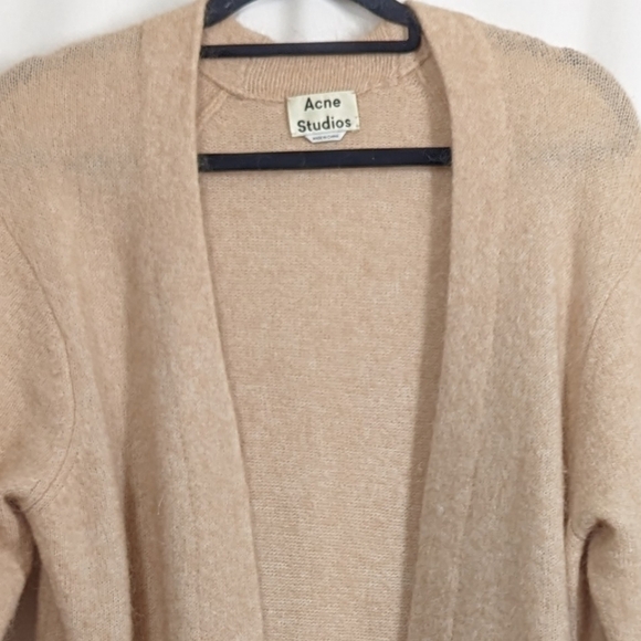 Acne Blush Pink Raya SH Mohair Cocoon Cardigan Size XS - Picture 5 of 6